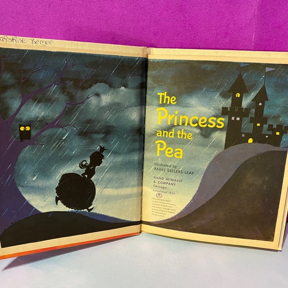 THE PRINCESS AND THE PEA VTG 1965 HARDCOVER BOOK TIP-TOP ELF BOOK FAIRY TALE - Picture 4 of 15